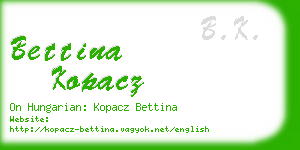 bettina kopacz business card